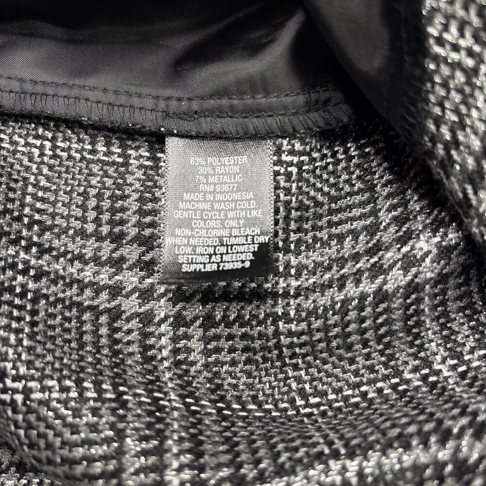 Worthington Woman Pants Plaid Houndstooth Dress Career Side Zipper Size 12 - Picture 10 of 10